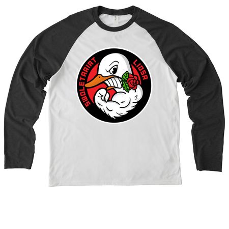 Swoletariat&nbsp;, a Space Black/ Bright White Allmade Eco Triblend Colorblock Raglan Long Sleeve Tee