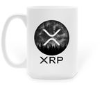 XRP Moon Coffee Mugs, a White Large Coffee Mug (back-view)