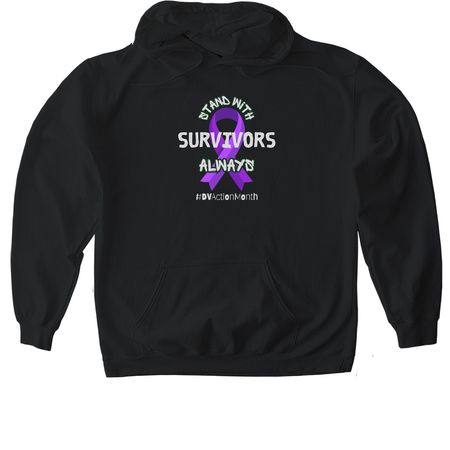 DV Awareness Month 2026, a Black Gildan Softstyle Pullover Hoodie