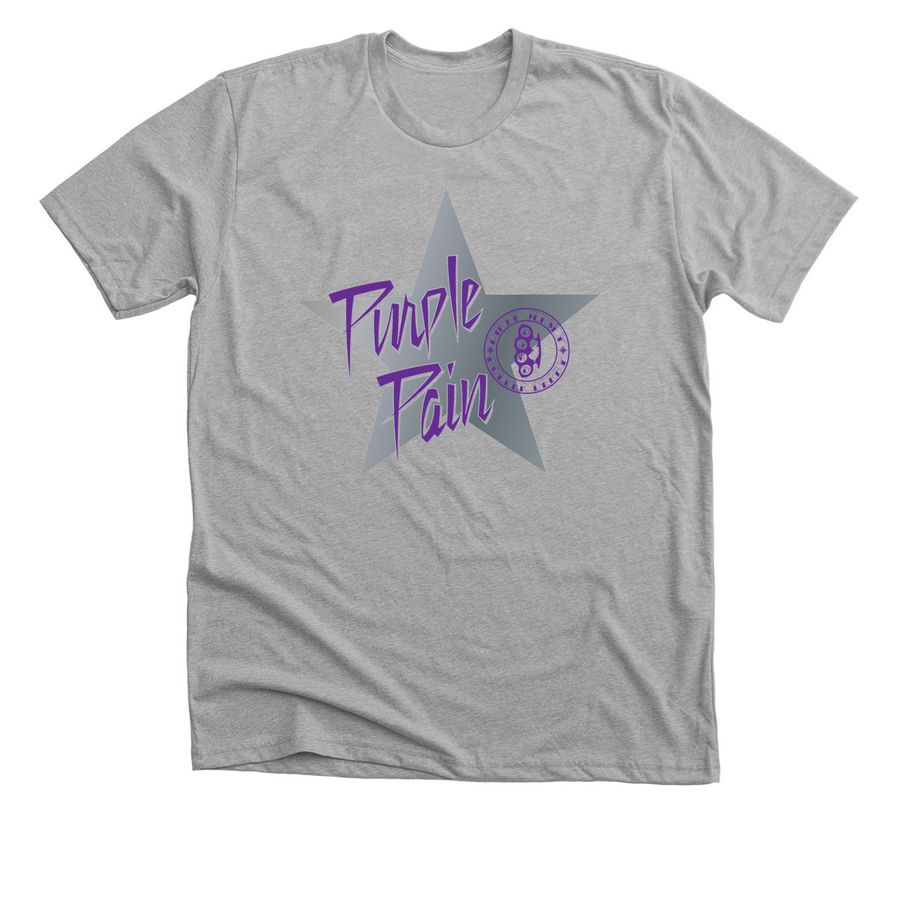 Purple Pain, a Athletic Heather Premium Unisex Tee