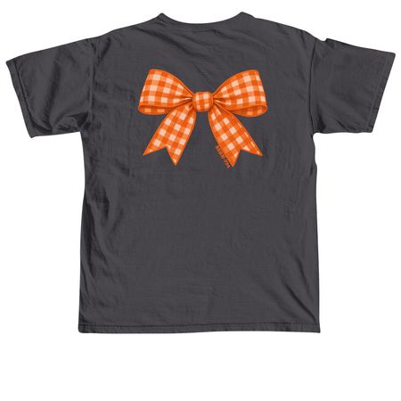 Simple bow, a Graphite Comfort Colors Unisex Tee (back-view)