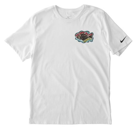 Artwork by Celia Bower, a White Nike Dri-FIT Jersey Blend Performance Tee