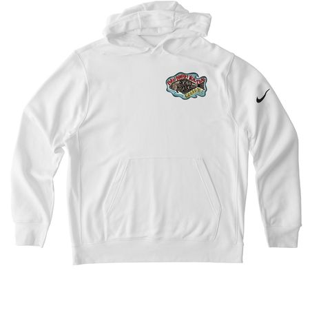 Artwork by Celia Bower, a White Nike Club Fleece Pullover Hoodie