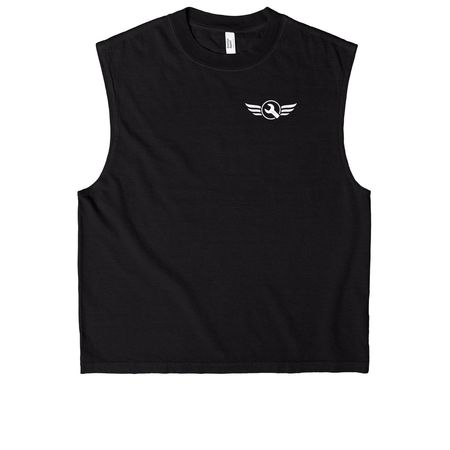 FlyingWrench tank&nbsp;, a True Black Heavyweight Garment Dye Muscle Tee