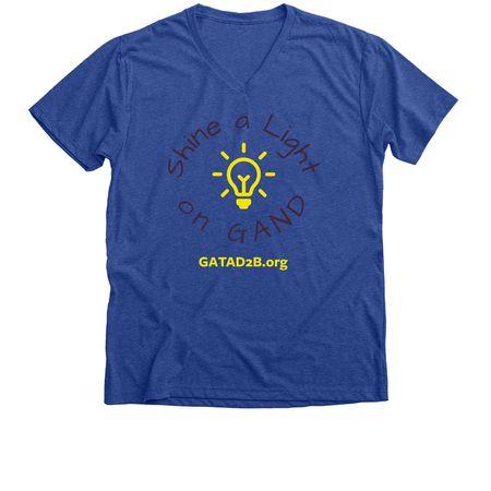 GAND Awareness 2026, a Heather True Royal Premium V-Neck Tee