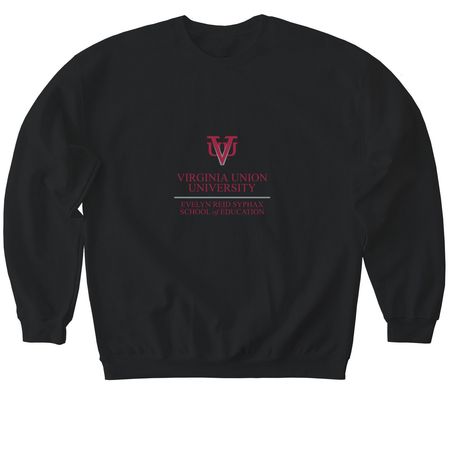 VUU School of Education, a Black Softstyle Crewneck Sweatshirt