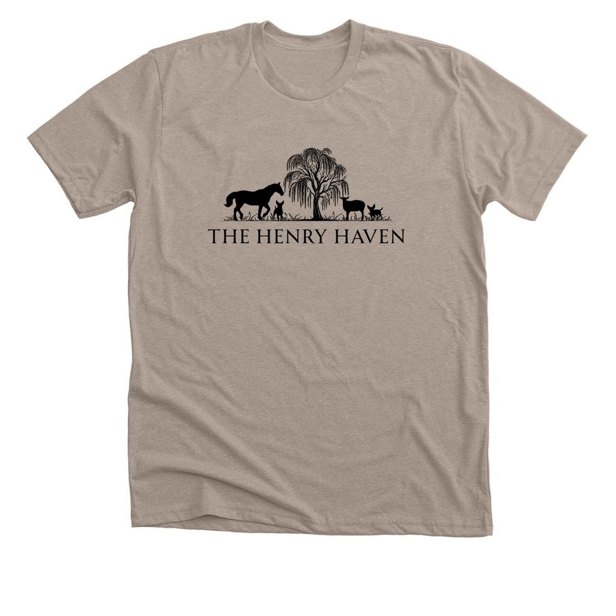 Henry Haven Logo Gear - Earth Tones, a Heather Stone Premium Unisex Tee