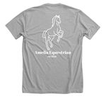 High Quality Clothing, a Athletic Heather Premium Unisex Tee (back-view)