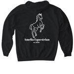 High Quality Clothing, a Black Gildan Softstyle Pullover Hoodie (back-view)