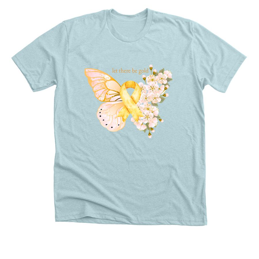 Let there be gold, a Heather Ice Blue Premium Unisex Tee