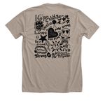 Kelley's Fearless Era Gear, a Heather Stone Premium Unisex Tee (back-view)