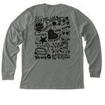 Kelley's Fearless Era Gear, a Deep Heather Premium Long Sleeve Tee (back-view)