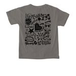 Kelley's Fearless Era Gear, a Grey Comfort Colors Youth Tee (back-view)