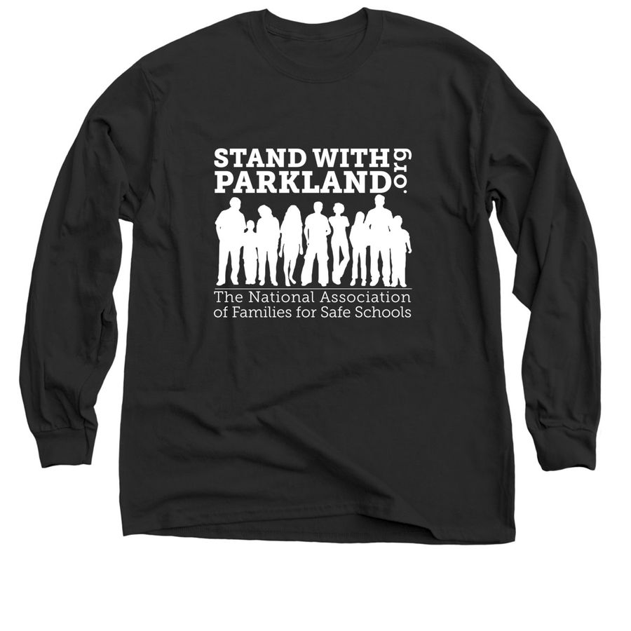 STAND WITH PARKLAND Apparel, a Black Classic Long Sleeve Tee