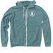 Data for Indigenous Justice (White Logo), a Heather Deep Teal Zip Up Hoodie