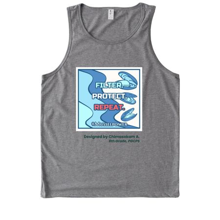 2025 MusselPower Student-designed shirt, a Aluminum Grey Allmade Eco Triblend Tank