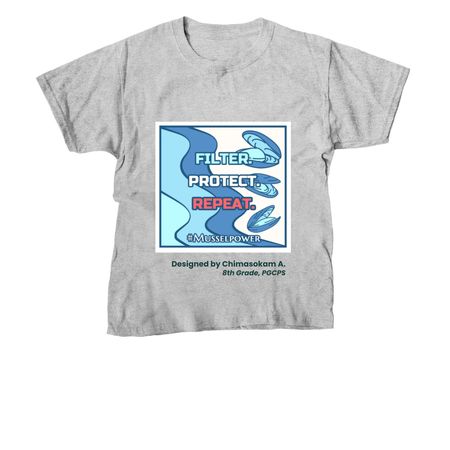 2025 MusselPower Student-designed shirt, a Sport Grey Youth Unisex Tee