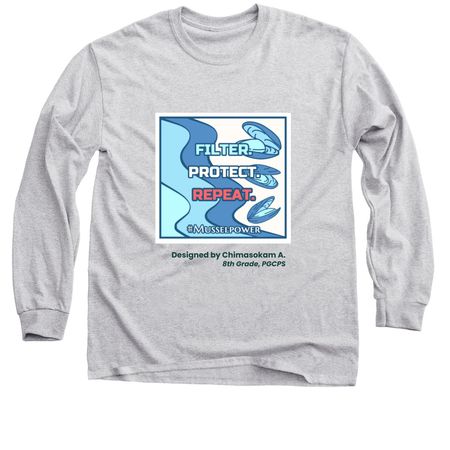2025 MusselPower Student-designed shirt, a Sport Grey Classic Long Sleeve Tee