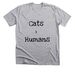 Cats > Humans, a Athletic Heather Premium Unisex Tee