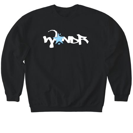 SKY BLUE WONDERER TOPS, a Black Softstyle Crewneck Sweatshirt