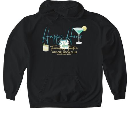 Say Happy Hour with your attire!, a Black Gildan Softstyle Pullover Hoodie