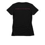 Real Basketball Moms, a Black Women's Slim Fit Tee (back-view)