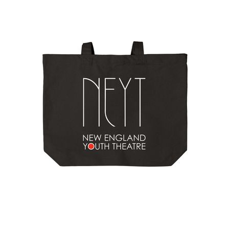NEYT Logo Tote Bag, a Deep Black Cotton Canvas Tote Bag