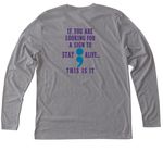 Team Pawsitive Steps&nbsp;, a Premium Heather Triblend Long Sleeve Tee (back-view)