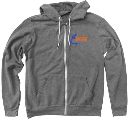 CenTex Rockets Shirts, a Deep Heather Zip Up Hoodie