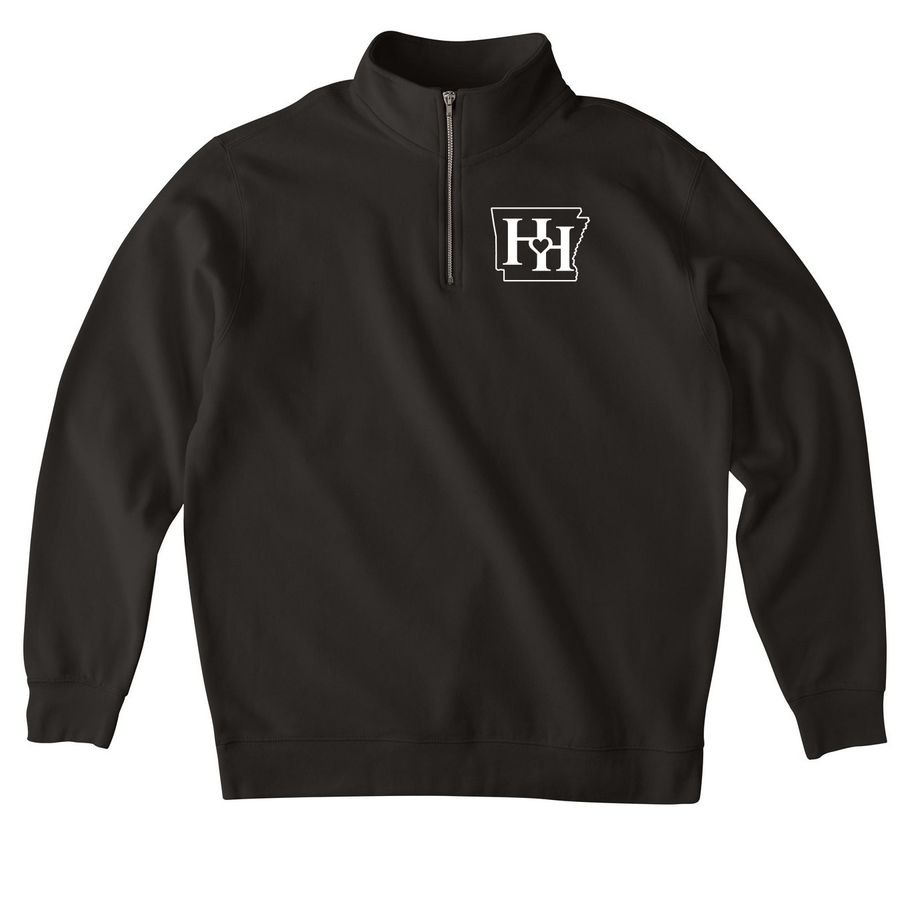 Henry Haven Gear - 2026 Logo, a Black Midweight Quarter Zip Pullover