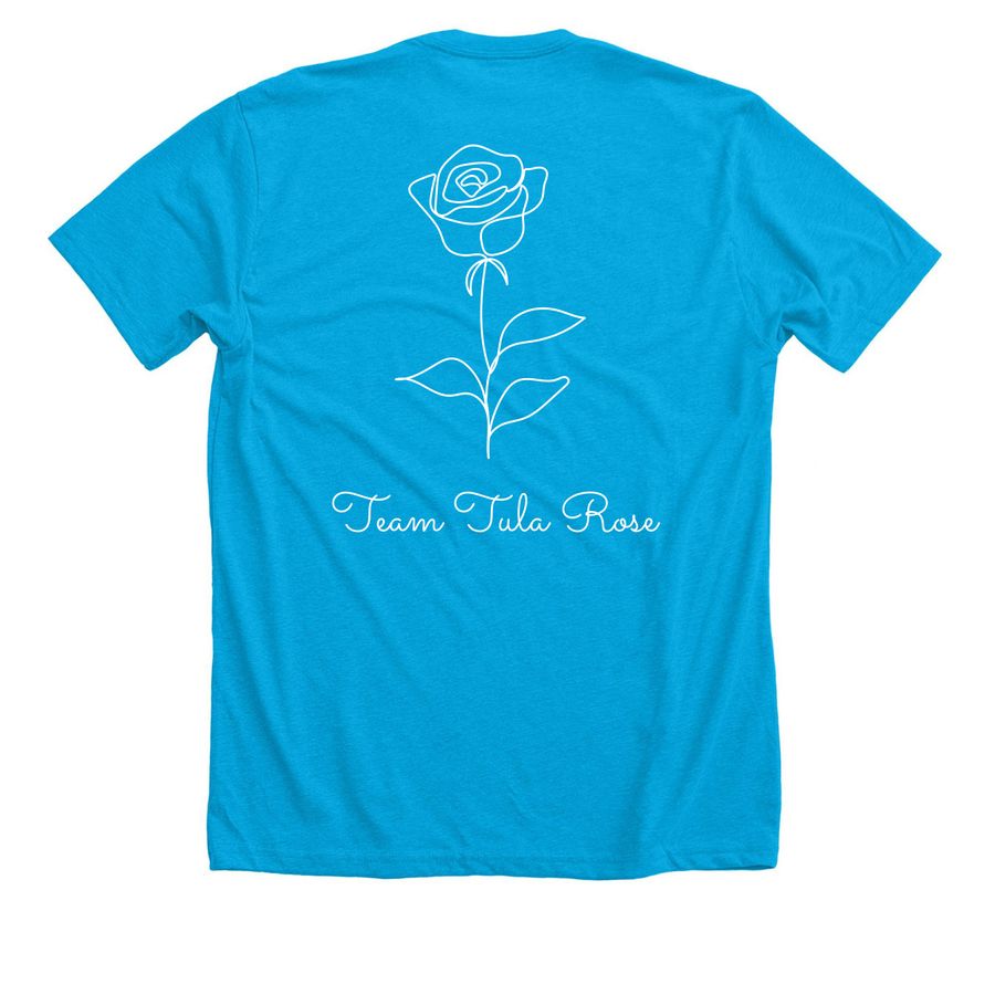 Tula Rose's Sassectomy Fundraiser!, a Neon Blue Premium Unisex Tee (back-view)