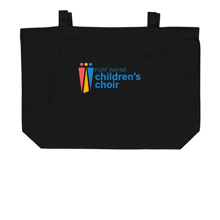 FWCC Tote Bag, a Black Large Organic Cotton Tote Bag