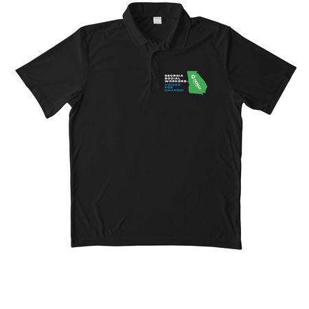 NASW-GA Official Polo, a Black Unisex Performance Polo