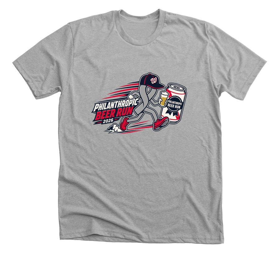 4TH ANNUAL PHILANTHROPIC BEER RUN, a Athletic Heather Premium Unisex Tee