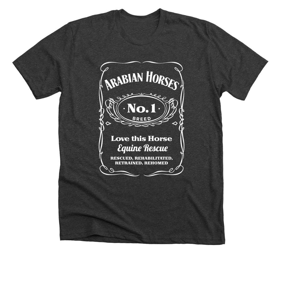 Love this Horse Equine Rescue, a Dark Grey Heather Premium Unisex Tee