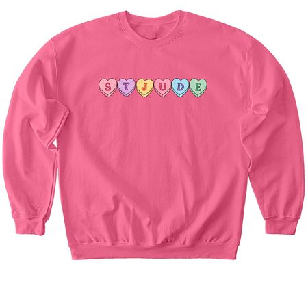 St Jude Hearts, a Pink Lemonade Softstyle Crewneck Sweatshirt