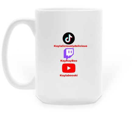 Mental Health Monday, a White Large Coffee Mug (back-view)