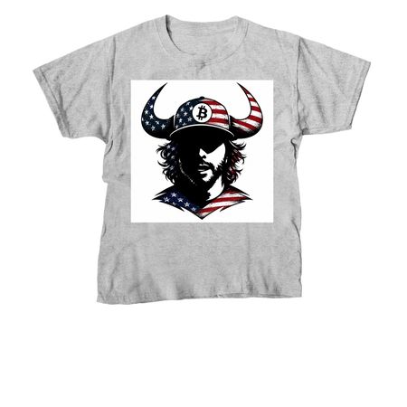 American Bitcoin Bull, a Sport Grey Youth Unisex Tee