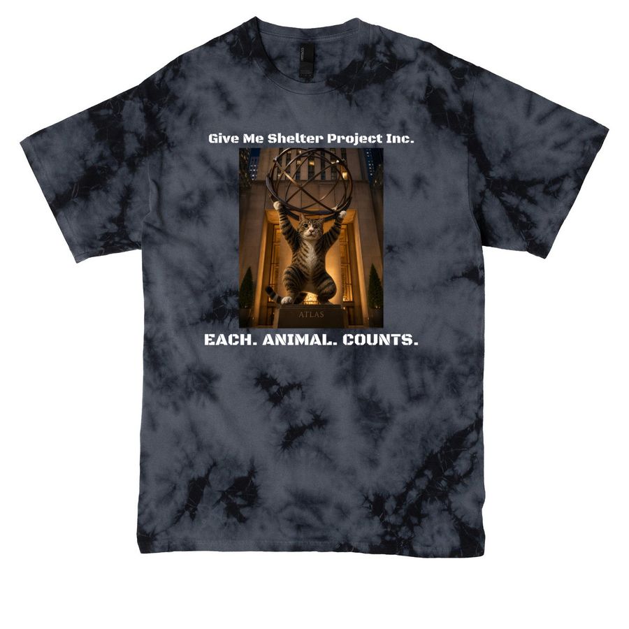 GMSP: Atlas - Each Animal Counts, a Black Crystal Tie Dye Tee