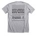 Brenau Ideal- black text, a Athletic Heather Premium Unisex Tee (back-view)