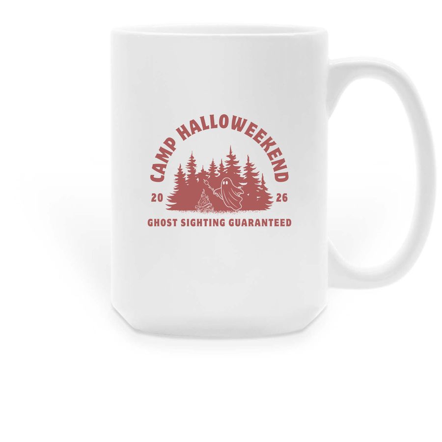 Camp Halloweekend Mug, a White Large Coffee Mug