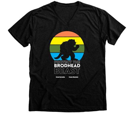 Protect the Brodhead Beast, a Black Heather Premium V-Neck Tee