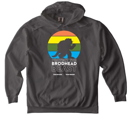 Protect the Brodhead Beast, a Pepper Comfort Colors Pullover Hoodie