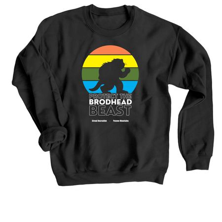 Protect the Brodhead Beast, a Black Crewneck Sweatshirt