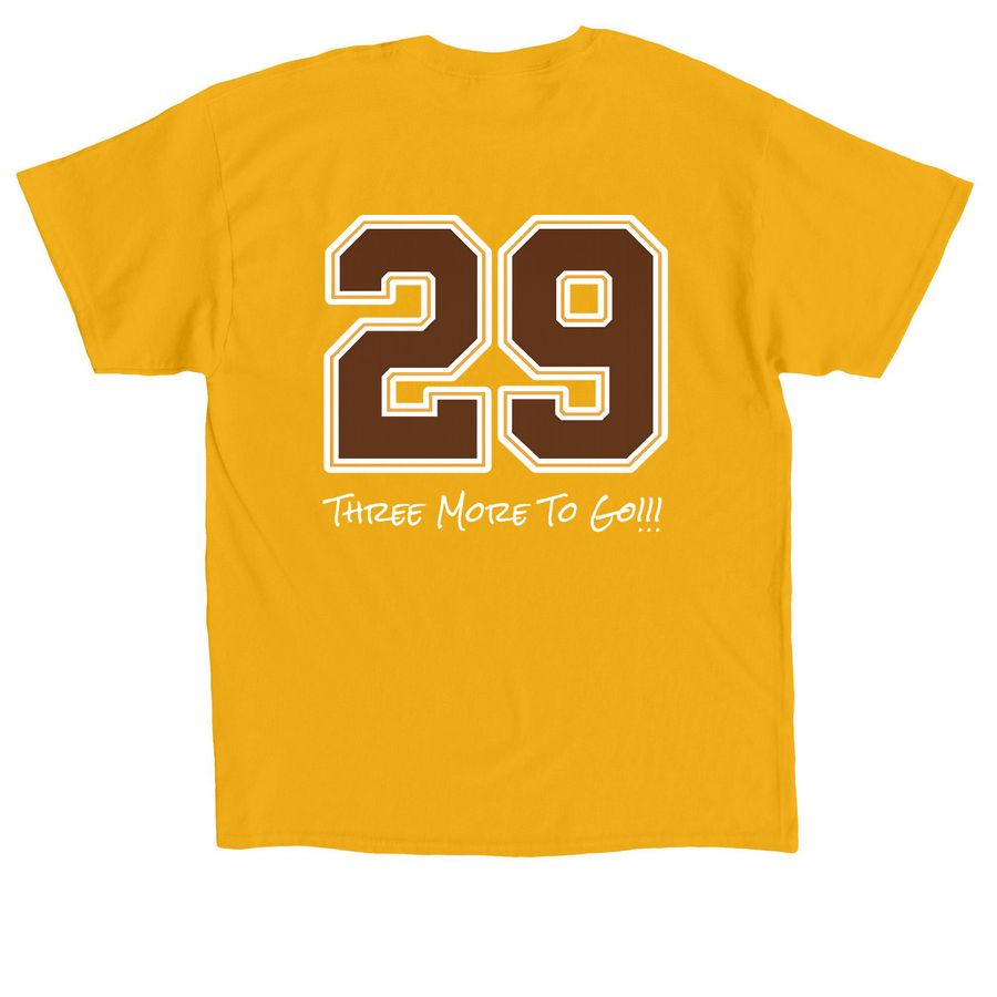Class of 2029 Spirit Wear, a Gold Classic Unisex Tee (back-view)