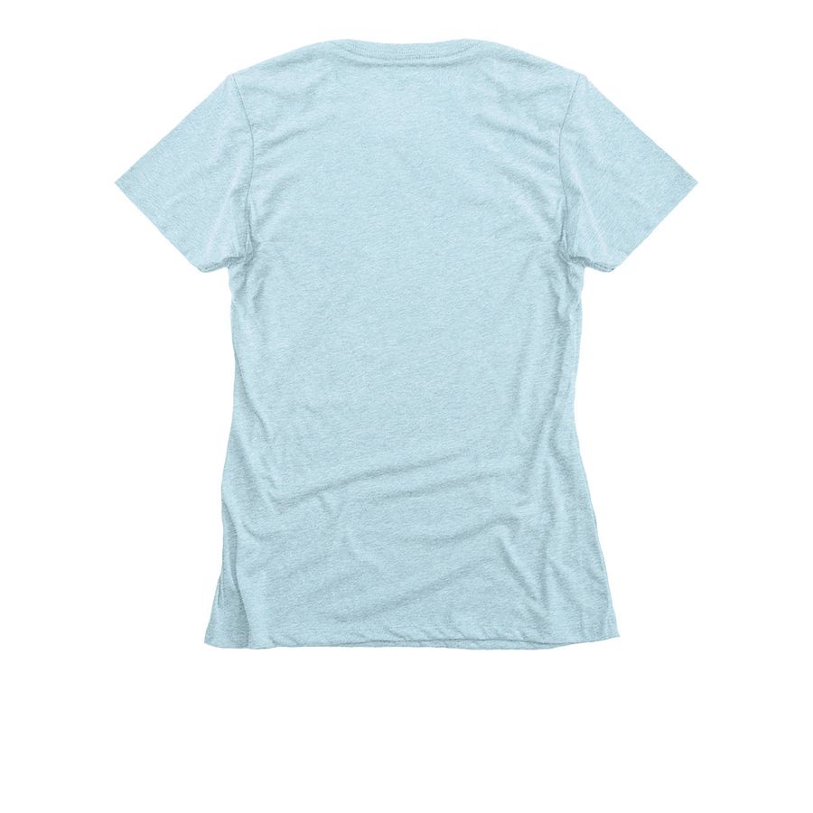 COALDR Left Chest Logo, a Ice Blue Women's Slim Fit Tee (back-view)