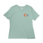 Ultrasound!, a Dusty Blue Women?s Relaxed Cotton Tee (back-view)