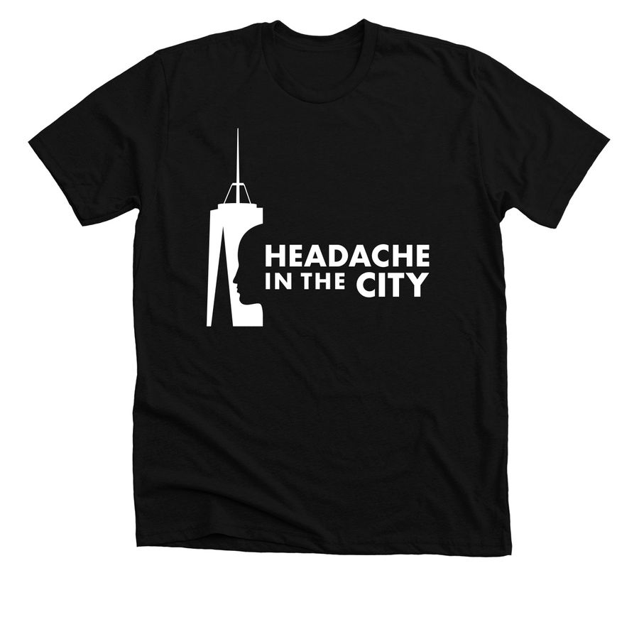 Headache In The City, a Solid Black Blend Premium Unisex Tee