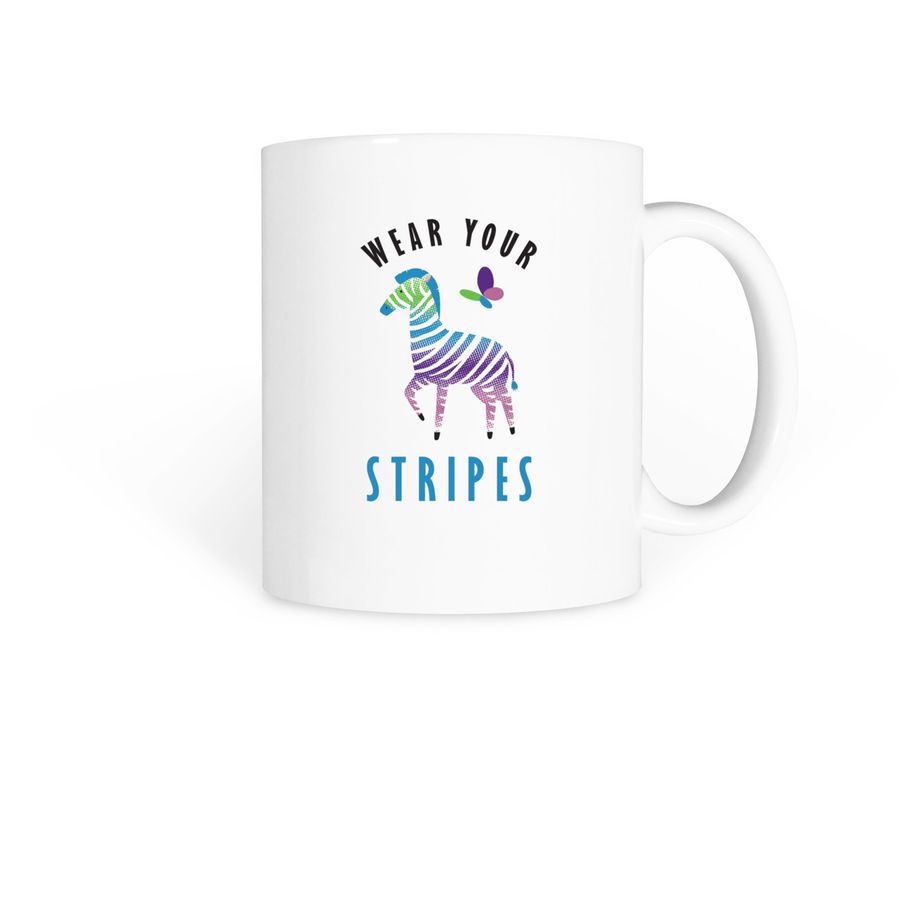 Wear Your Stripes Mugs, a White Coffee Mug