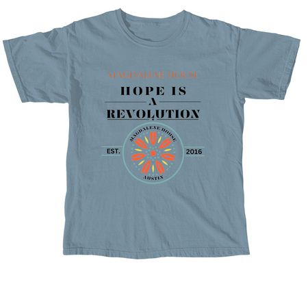 Hope Is A Revolution!, a Ice Blue Comfort Colors Unisex Tee